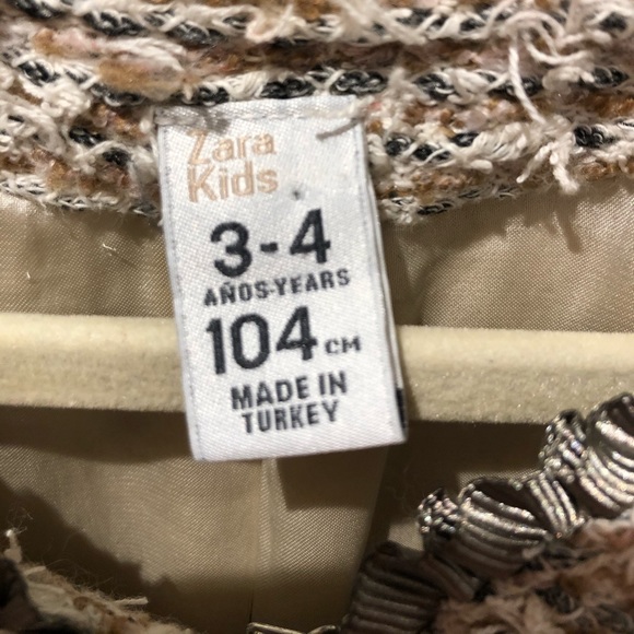 ZARA KIDS fuzzy tweed blazer - Picture 3 of 6